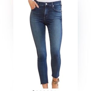 Agolde Women's Jeans Frayed Hem Sophie Crop Stretch Casual Chic Size 27